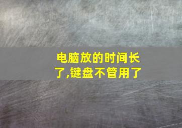 电脑放的时间长了,键盘不管用了