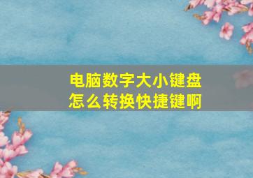 电脑数字大小键盘怎么转换快捷键啊