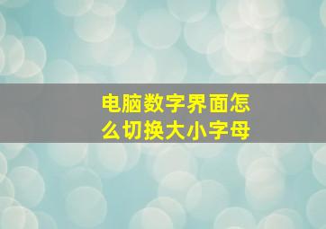 电脑数字界面怎么切换大小字母