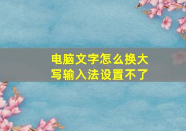 电脑文字怎么换大写输入法设置不了