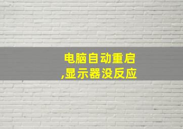 电脑自动重启,显示器没反应