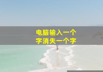 电脑输入一个字消失一个字