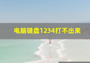 电脑键盘1234打不出来