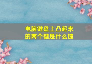 电脑键盘上凸起来的两个键是什么键