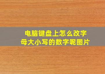 电脑键盘上怎么改字母大小写的数字呢图片