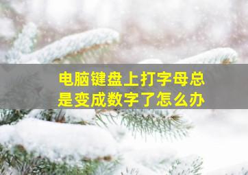 电脑键盘上打字母总是变成数字了怎么办