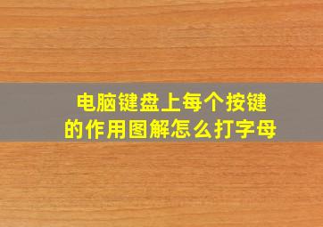 电脑键盘上每个按键的作用图解怎么打字母