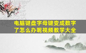 电脑键盘字母键变成数字了怎么办呢视频教学大全