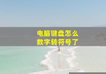 电脑键盘怎么数字转符号了