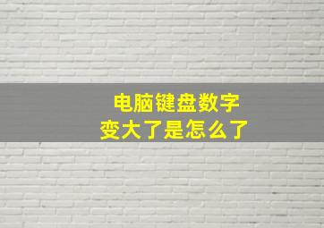 电脑键盘数字变大了是怎么了