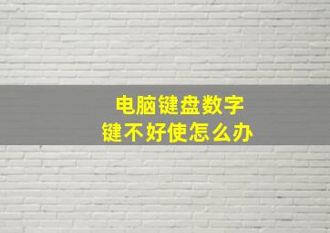 电脑键盘数字键不好使怎么办