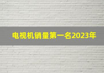 电视机销量第一名2023年