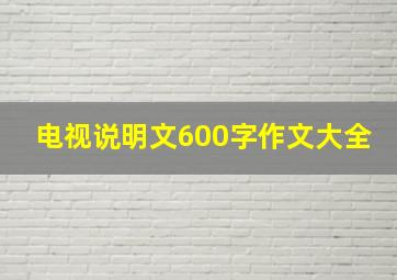 电视说明文600字作文大全