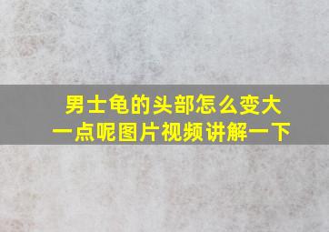 男士龟的头部怎么变大一点呢图片视频讲解一下