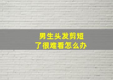 男生头发剪短了很难看怎么办