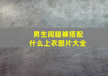 男生阔腿裤搭配什么上衣图片大全