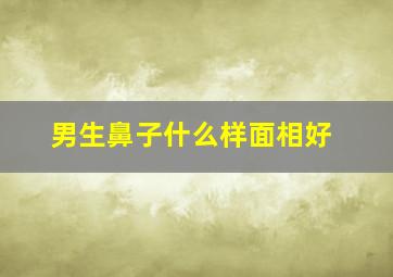 男生鼻子什么样面相好