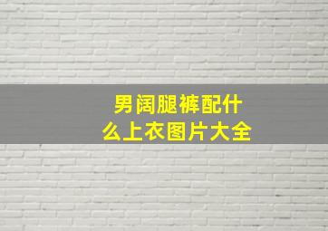 男阔腿裤配什么上衣图片大全