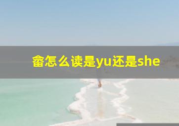 畲怎么读是yu还是she