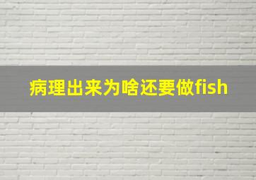 病理出来为啥还要做fish