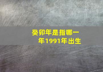 癸卯年是指哪一年1991年出生