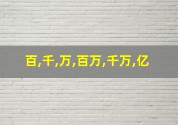 百,千,万,百万,千万,亿