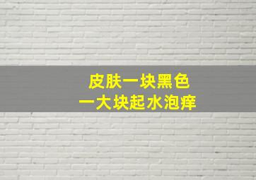 皮肤一块黑色一大块起水泡痒