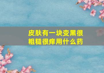 皮肤有一块变黑很粗糙很痒用什么药