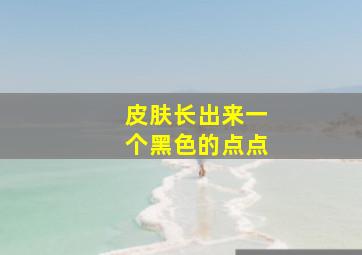 皮肤长出来一个黑色的点点