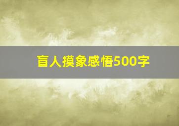 盲人摸象感悟500字