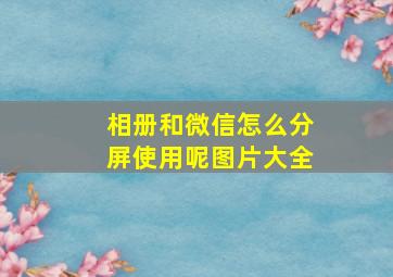 相册和微信怎么分屏使用呢图片大全