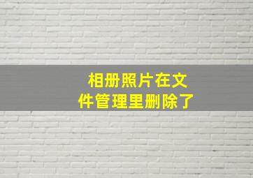 相册照片在文件管理里删除了