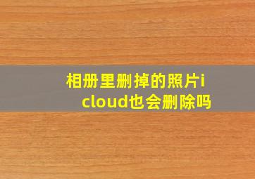 相册里删掉的照片icloud也会删除吗