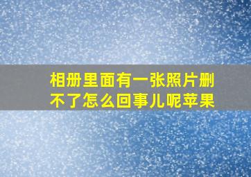 相册里面有一张照片删不了怎么回事儿呢苹果