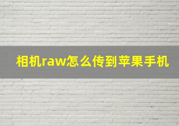 相机raw怎么传到苹果手机