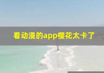 看动漫的app樱花太卡了