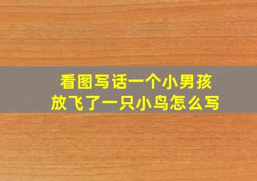 看图写话一个小男孩放飞了一只小鸟怎么写