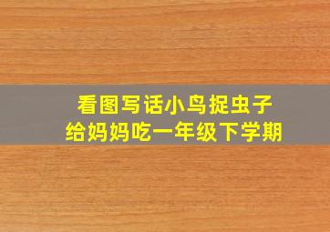 看图写话小鸟捉虫子给妈妈吃一年级下学期