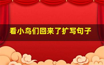 看小鸟们回来了扩写句子