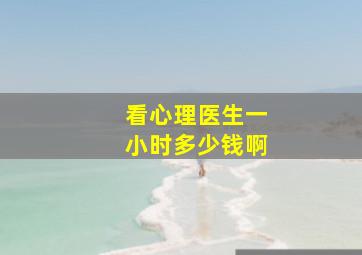 看心理医生一小时多少钱啊