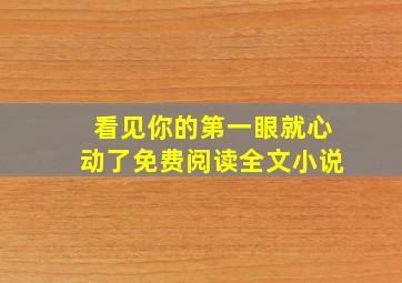 看见你的第一眼就心动了免费阅读全文小说