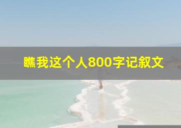 瞧我这个人800字记叙文