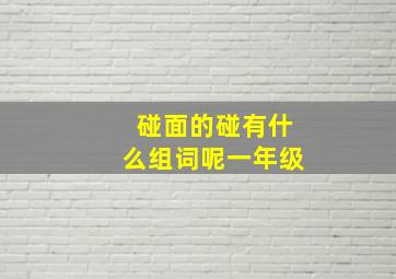 碰面的碰有什么组词呢一年级