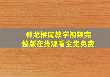 神龙摆尾教学视频完整版在线观看全集免费