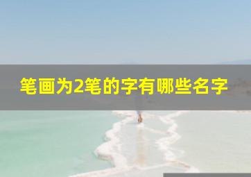 笔画为2笔的字有哪些名字