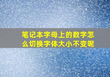 笔记本字母上的数字怎么切换字体大小不变呢