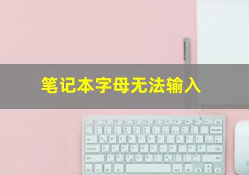 笔记本字母无法输入