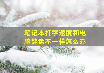 笔记本打字速度和电脑键盘不一样怎么办