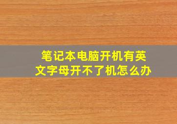 笔记本电脑开机有英文字母开不了机怎么办