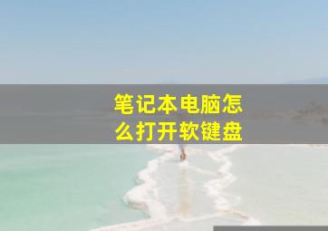 笔记本电脑怎么打开软键盘